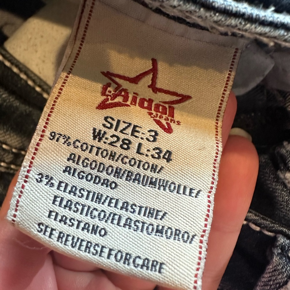 LA idol jeans size 3,  28/34 - Picture 5 of 6